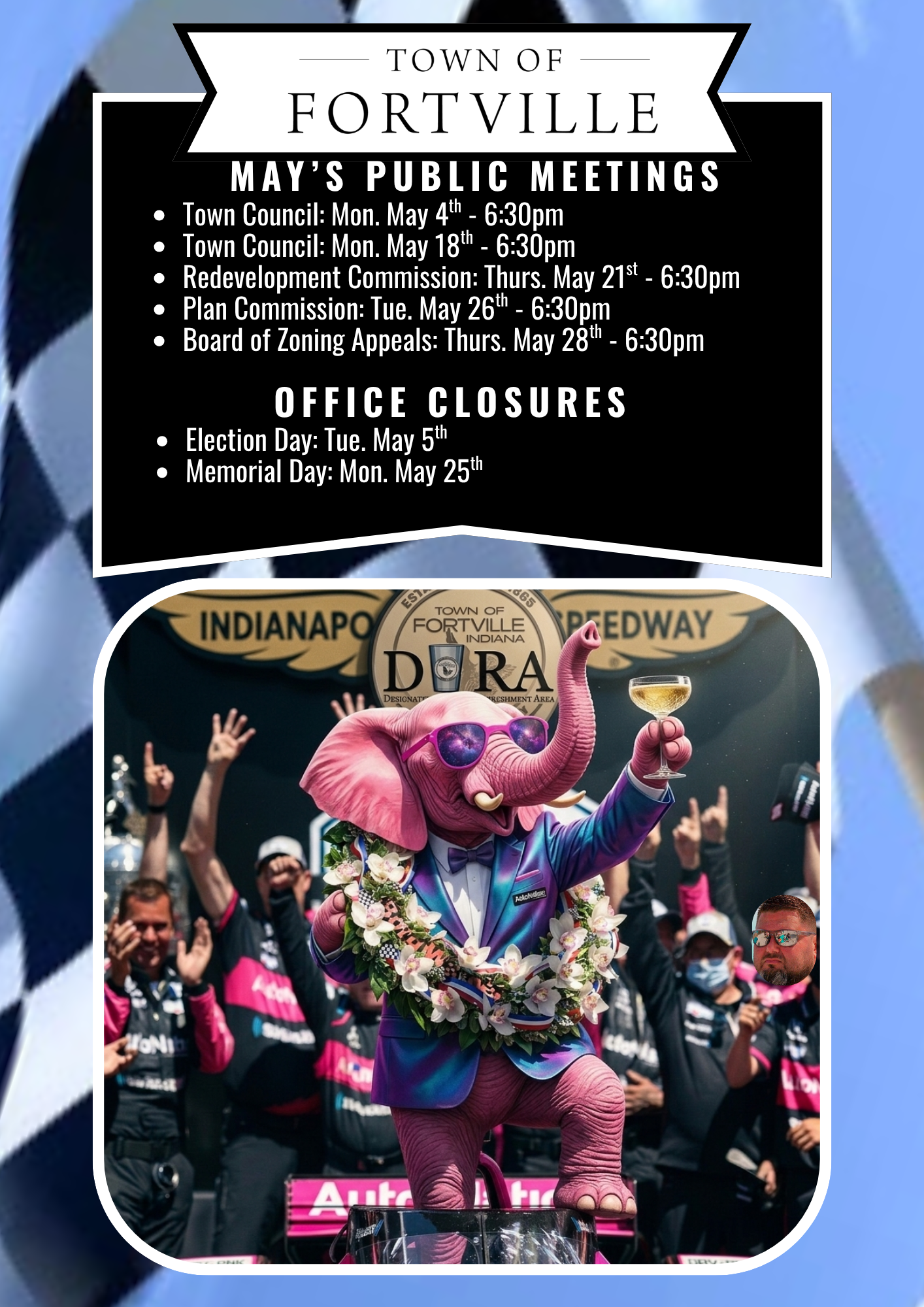 May's Public Meetings & Office Closures
